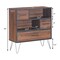 Costway Sideboard Storage Cabinet Multipurpose Display Unit w/Metal Leg & Drawers Walnut
